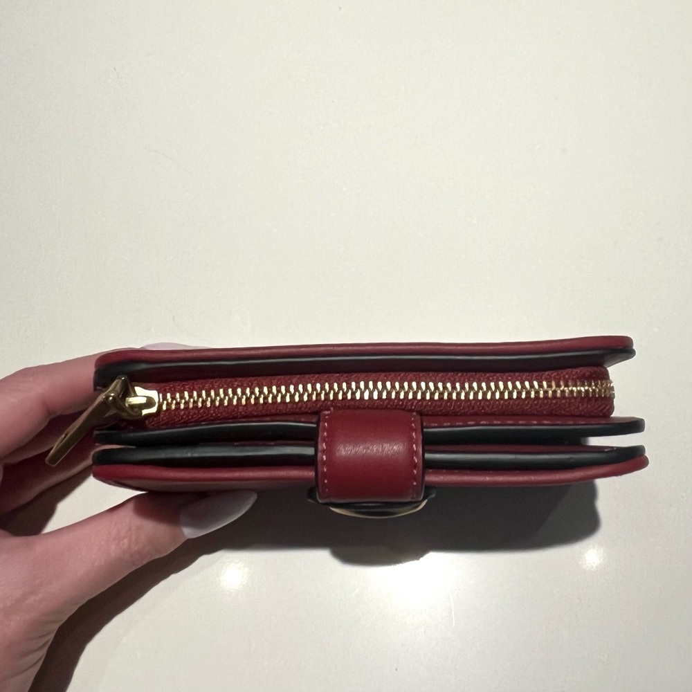 Coach Tabby Cherry Leather Wallet with Gold Clasp - Picture 6 of 13